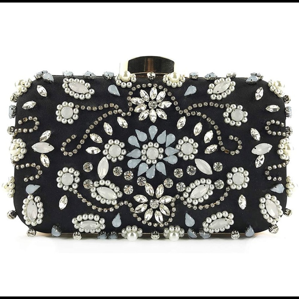 Crystal Beaded Clutch- perfect condition!